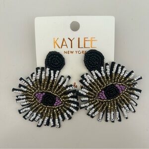 💲5/$25 Kay Lee Boho Hand-beaded Drop Earrings